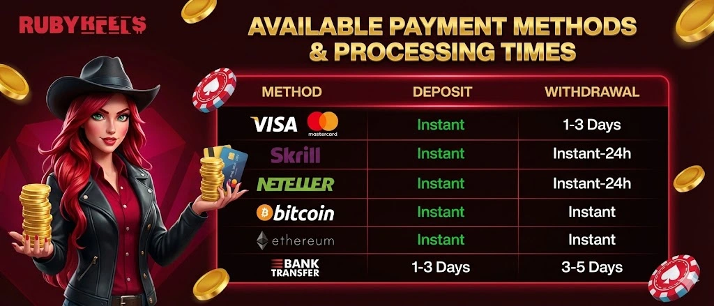 Available Payment Methods and Processing Times